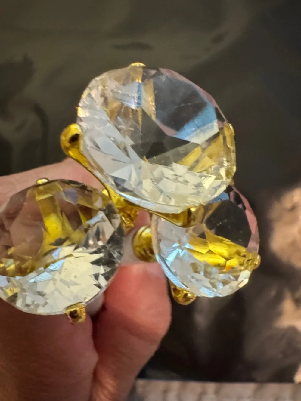 White and Gold Crystal Diamond Top Ballpoint Pens Set of 3 Party Favor Set - Picture 2 of 3